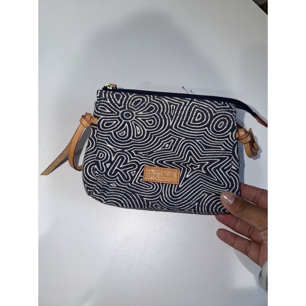Dooney & Bourke Mini Pouch Pouchette Bag Spellout Pattern Purse M